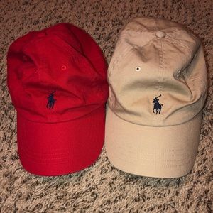 tan and red polo hat! 2 for 25